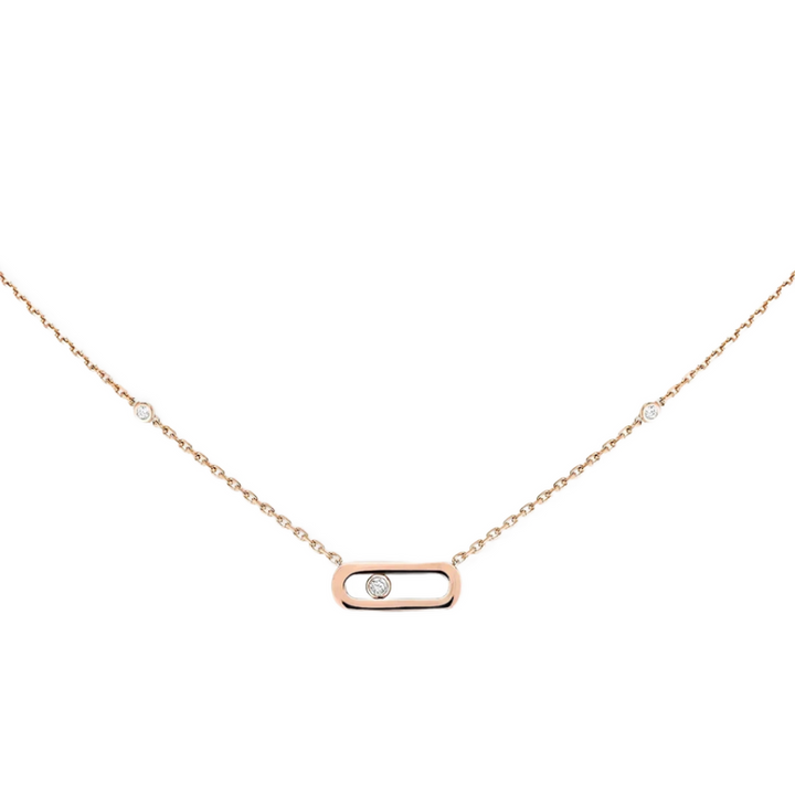 Crystal Cascade  Uno Rose Necklace
