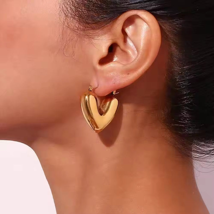 Heart Hoop Earring