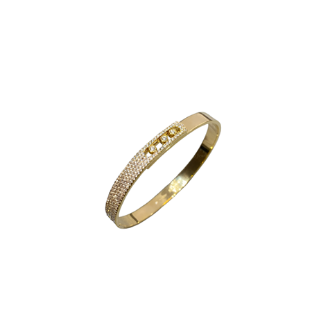 Crystal Cascade Gold Bracelet
