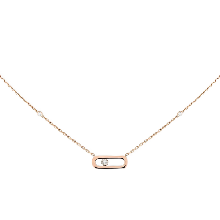 Crystal Cascade  Uno Rose Necklace