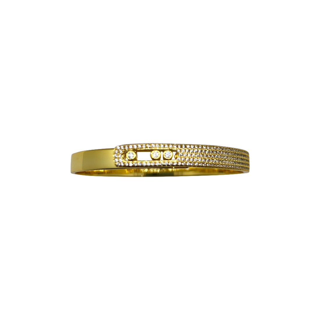 Crystal Cascade Gold Bracelet