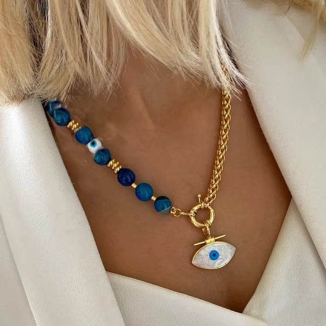 Summer Vibes Evil Eye Necklace