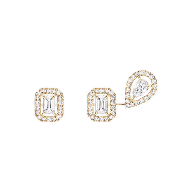 Elegance Of Duo Gold Earring