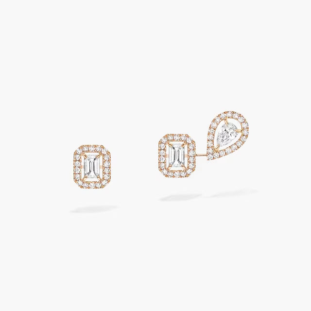 Elegance Of Duo Rose Gold Earring