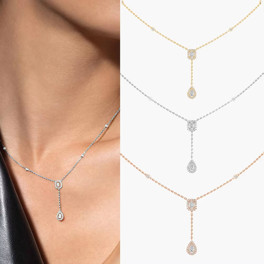 Eternal Romance Duo Gold Pendant Necklace