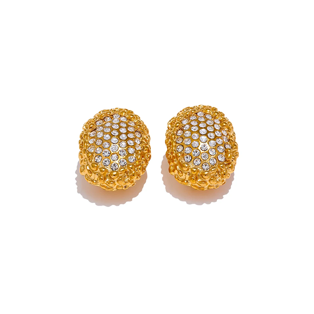Gold Gleam Zirconia Earring