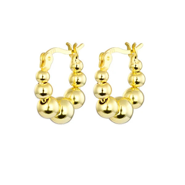 Cosmic Loop Gold Earring
