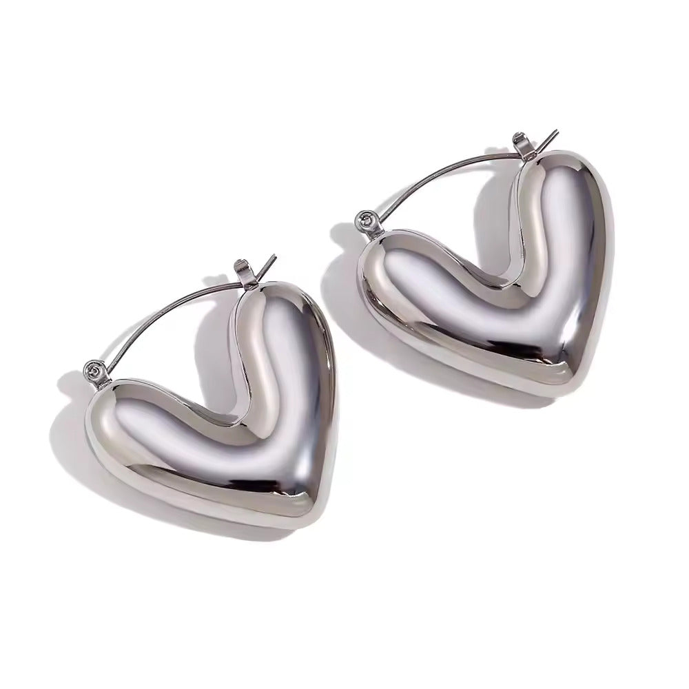 Heart Hoop Earring