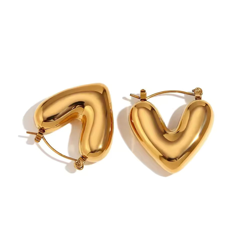 Heart Hoop Earring