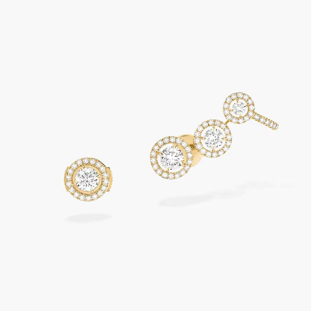 Trinity of Elegance Gold Earring
