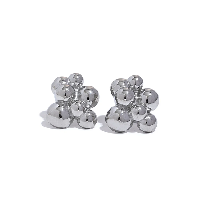 Creative Bubble Studs Silver Earring