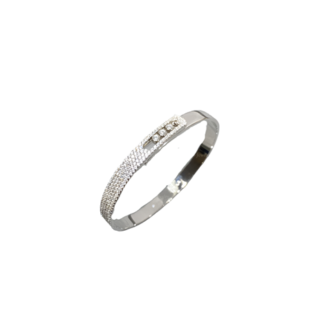 Crystal Cascade Silver Bracelet