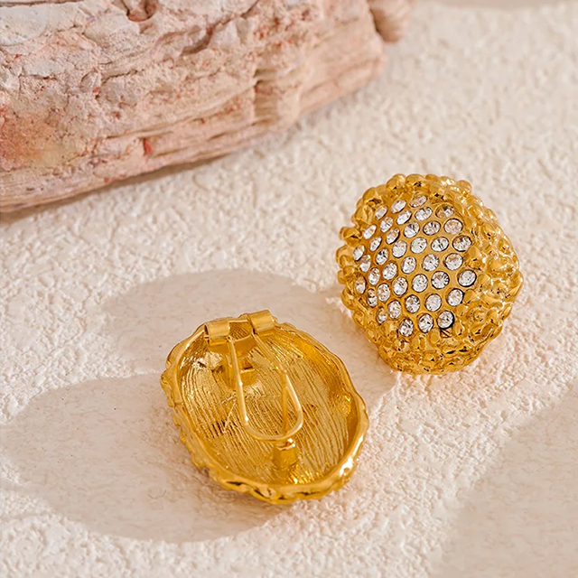 Gold Gleam Zirconia Earring