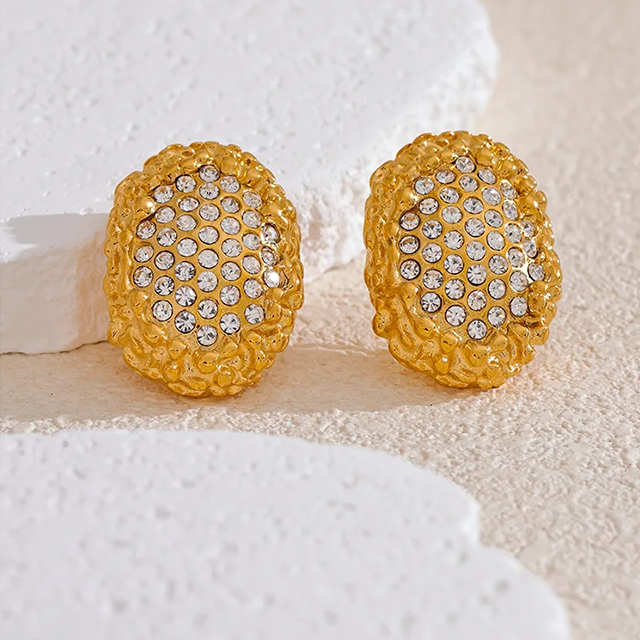 Gold Gleam Zirconia Earring