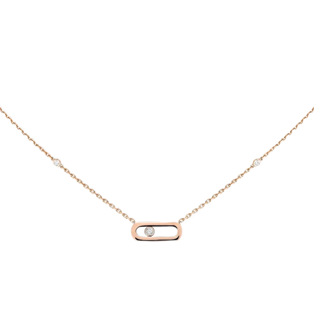 Crystal Cascade  Uno Rose Necklace