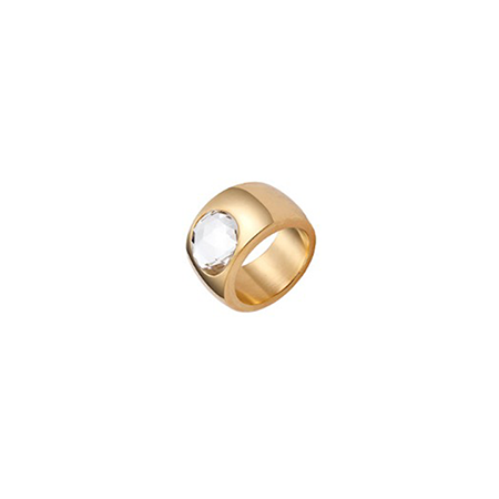 Moonlit Melody Ring Crystal Gold