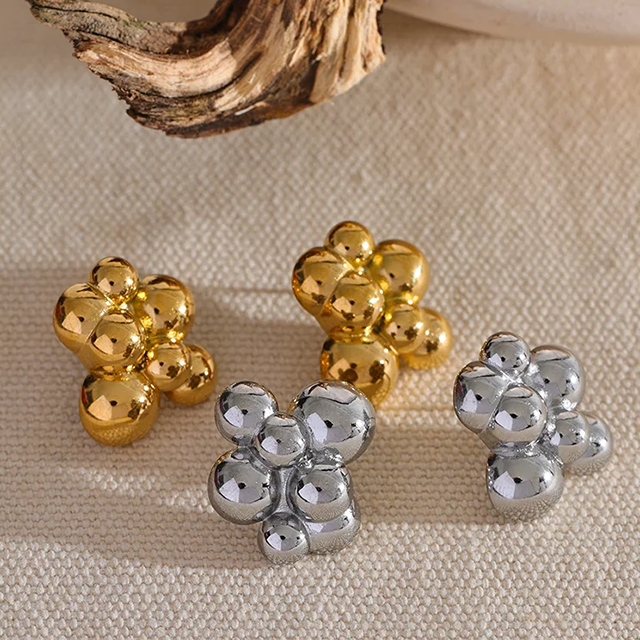 Creative Bubble Studs Silver Earring
